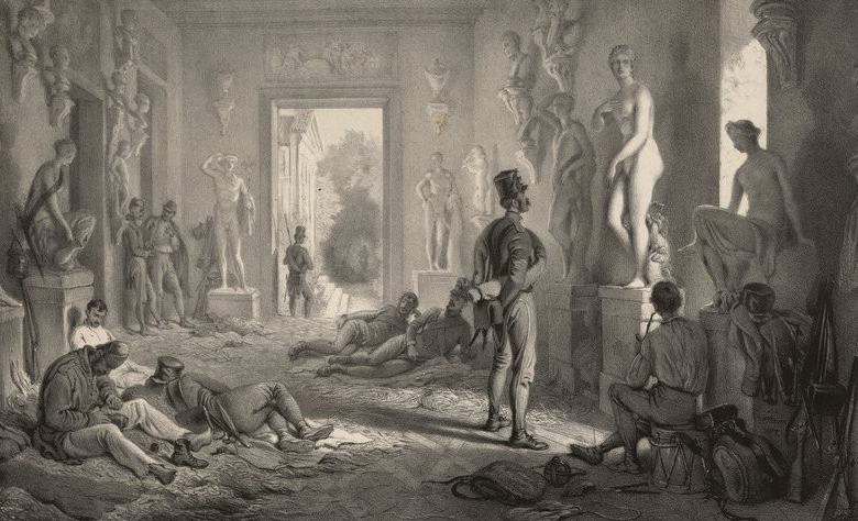 Cantonnement de Croates dans la Casa Picozzi près de Mestre, pendant le siège de Venise