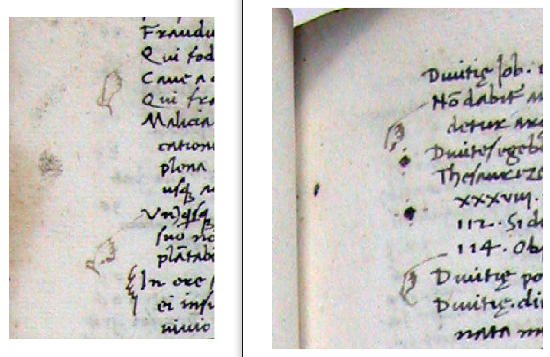 Repertorium, f. 81v and 82r, details