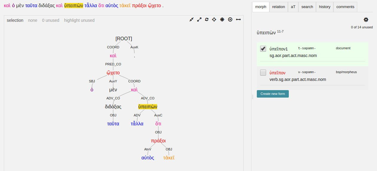Thuc. 1, 90 dependency tree.