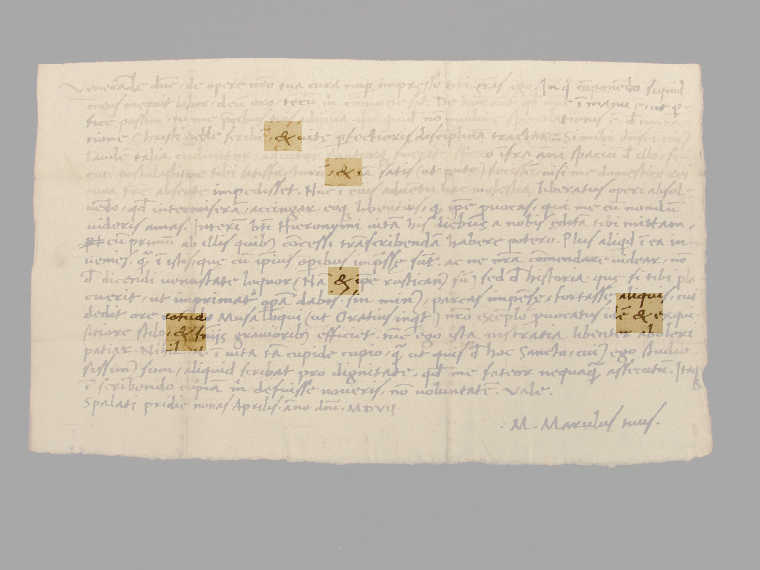 Pismo Grasolariju 1507